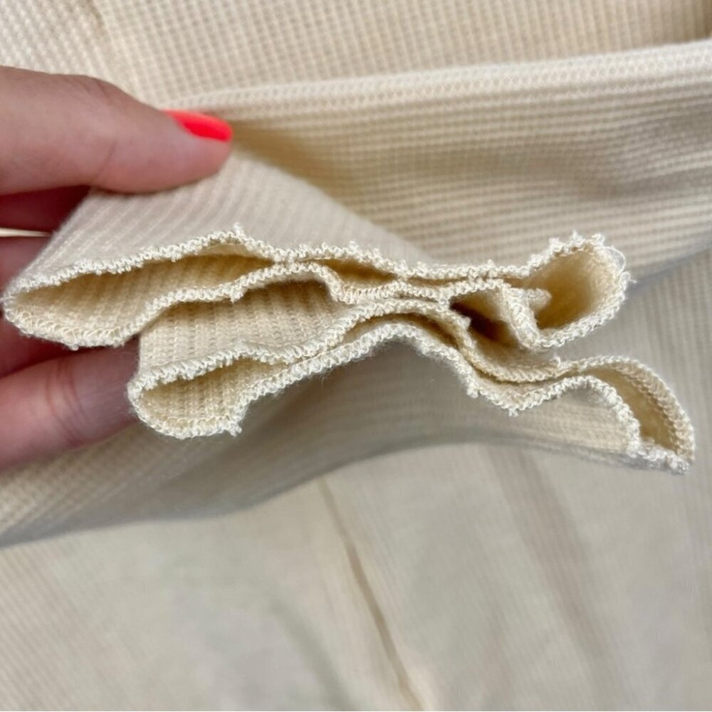 ** NEW Princess Polly Millie Micro Waffle Milk Maid Mini Dress in Beige Size XS - Picture 8 of 9